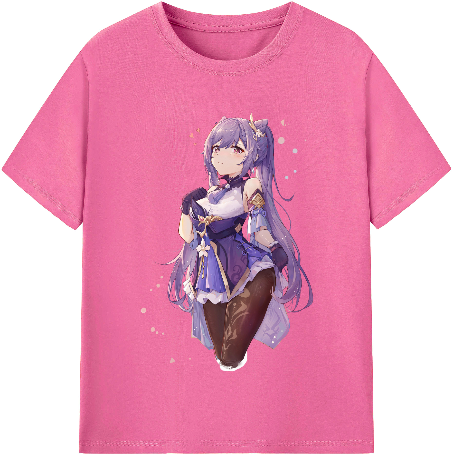 げんし神 刻晴 こくせい genshin Kokusei レディースカジュアルプリントTシャツ（綿100％）